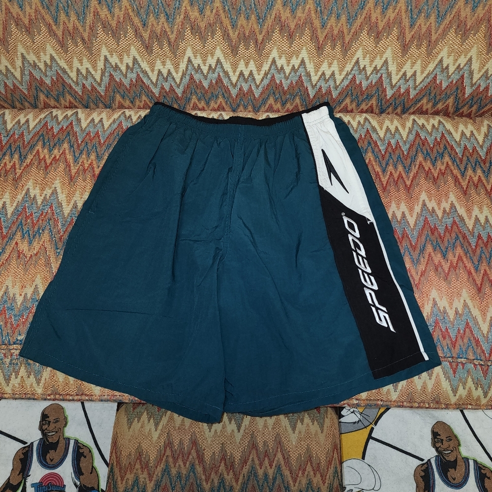 Vintage Green Speedo Trunks Sz M